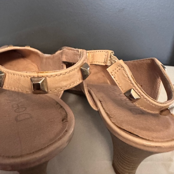 Dorking Studded Nude Sling-Back Kitten Heels - Picture 6 of 7